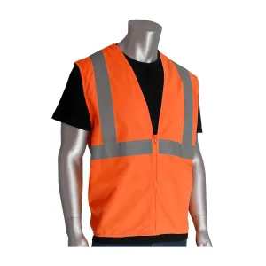 PIP 302-WCENGZOR-M ANSI Type R Class 2 Value Zipper Solid Vest