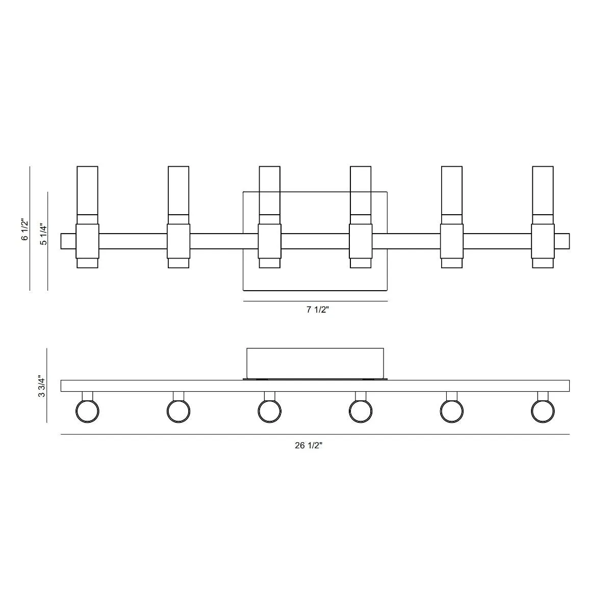 Albany 12 Lights 27 in. LED Vanity Light Black & Nickel Finish