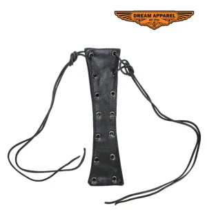 Black Split Leather Ladies Vest Extender