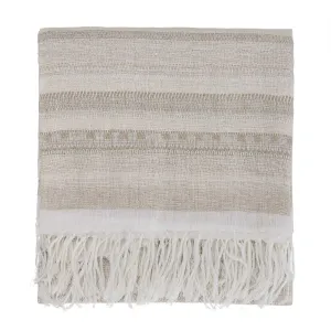 Bundi Linen Blanket [Clay/Cream]