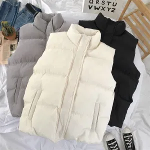 Couple Cotton Vest Korean Style Outer Wear Winter Warm