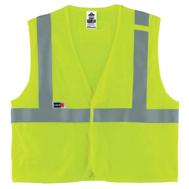 Ergodyne GloWear 8263FRHL Type R Class 2 Economy Mesh Hi-Vis FR Safety Vest - Lime