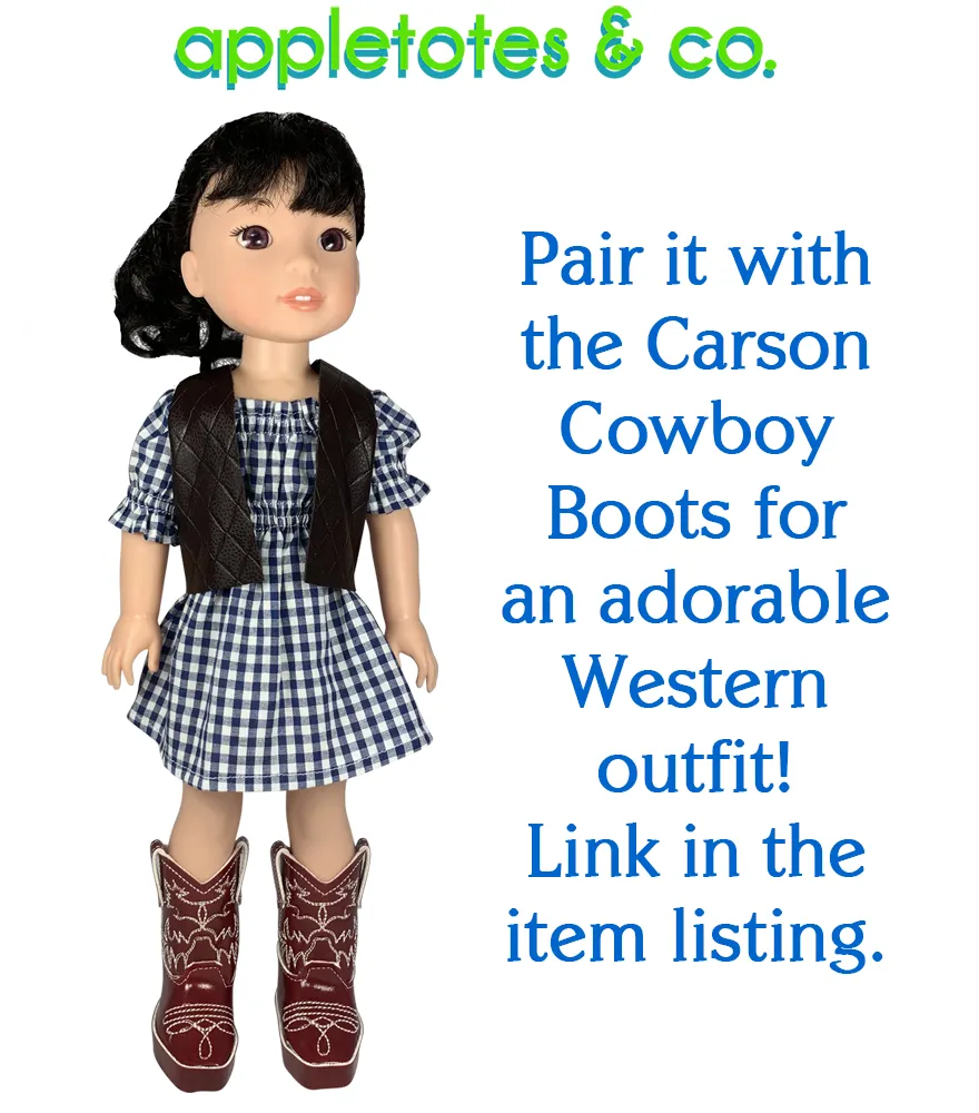 Free Western Vest Sewing Pattern for 14" Dolls