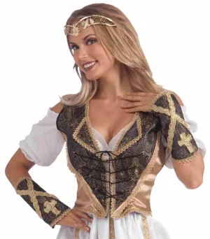 Medieval Lady Vest and Cuff Set