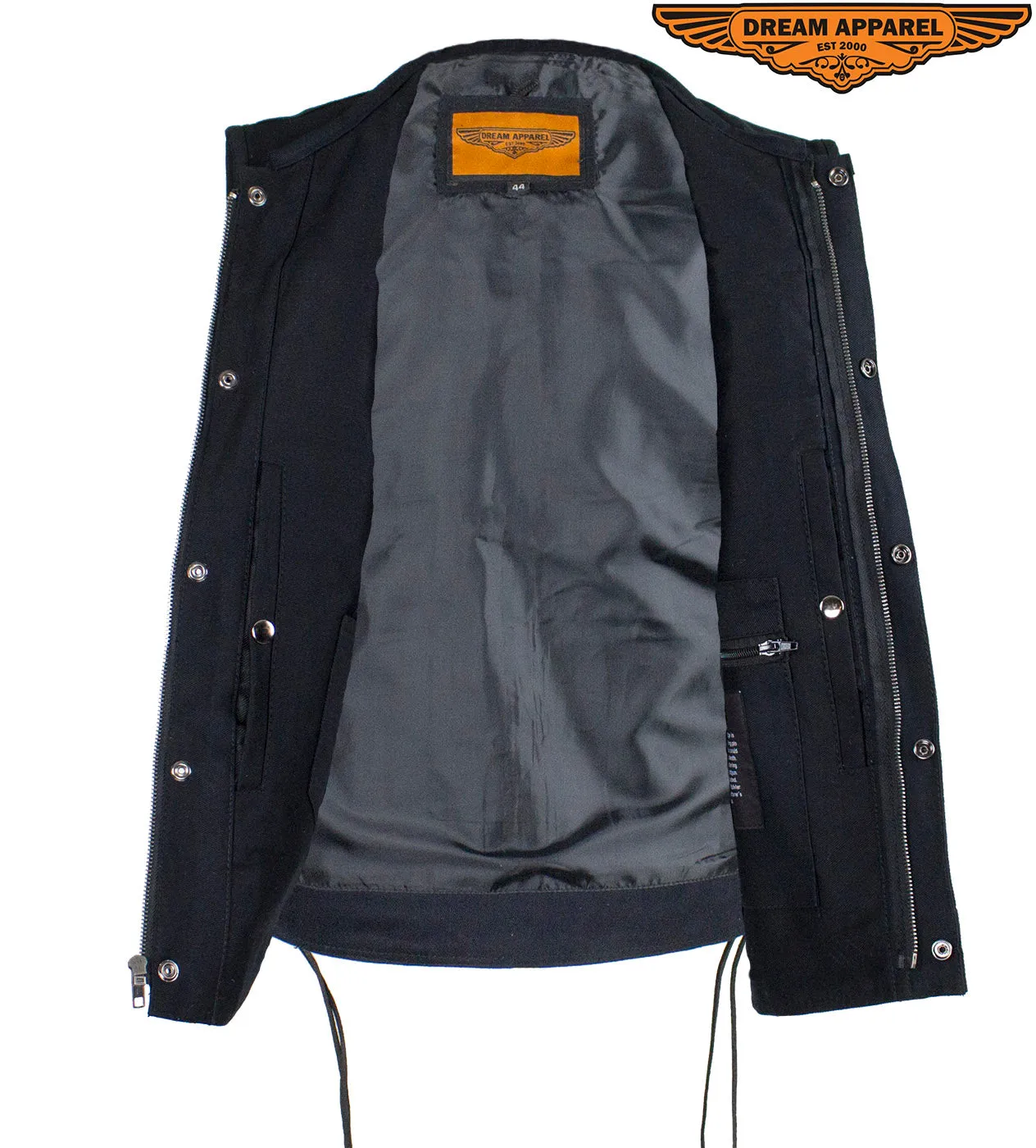 Men's Black Denim Club Vest