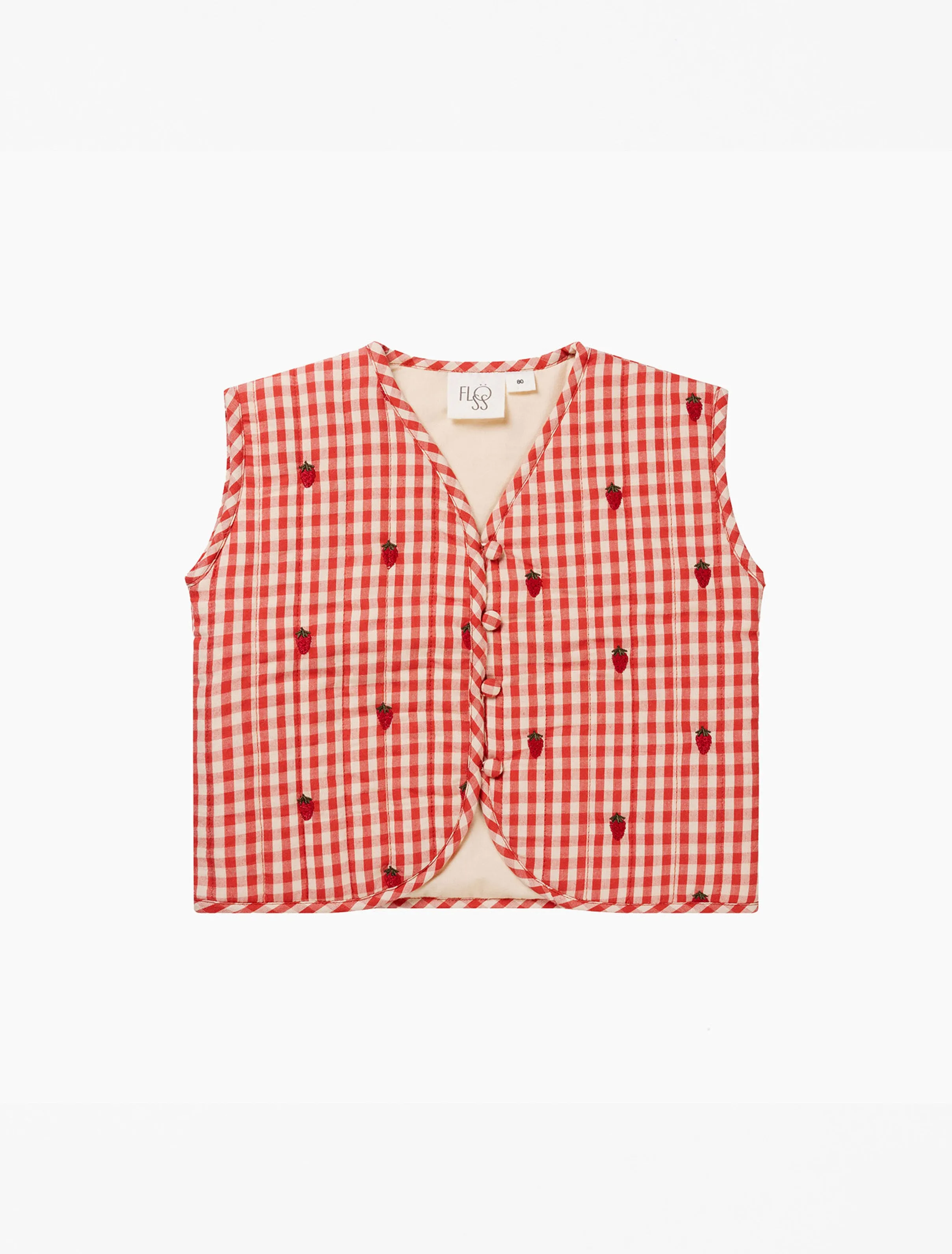 Molly Vest in Berry Gingham