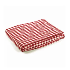 RANS Gingham Checked Red Tablecloth