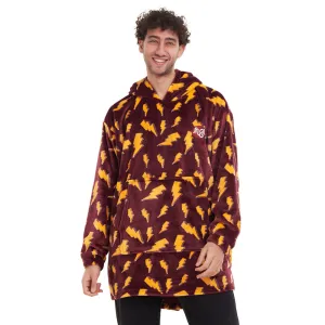 Snuggs Blanket Hoodie Dark Red Bolt