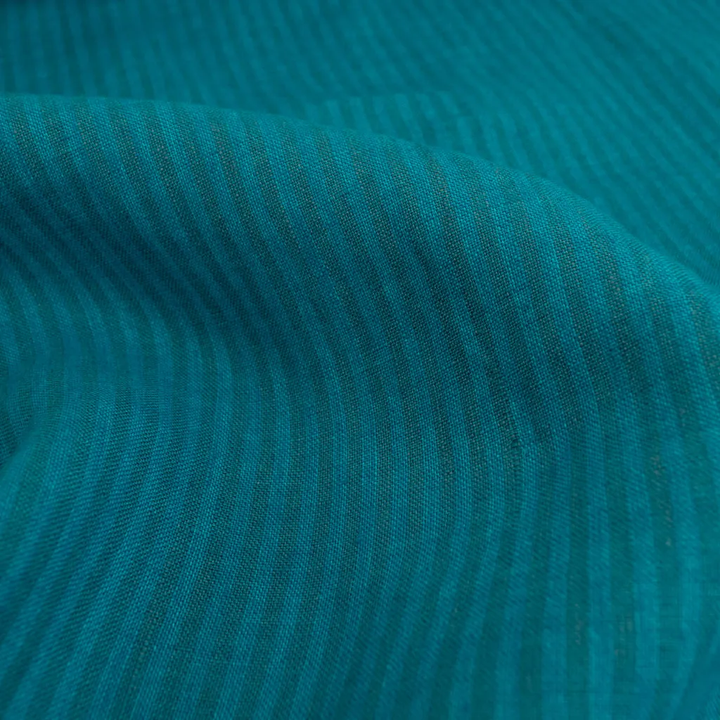 Stripe Linen - Bright Blue