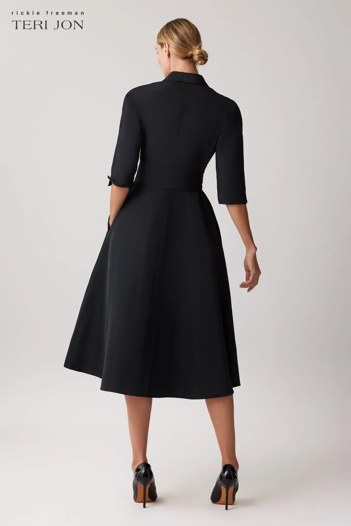 Taffeta And Faille Daytime Shirt Dress